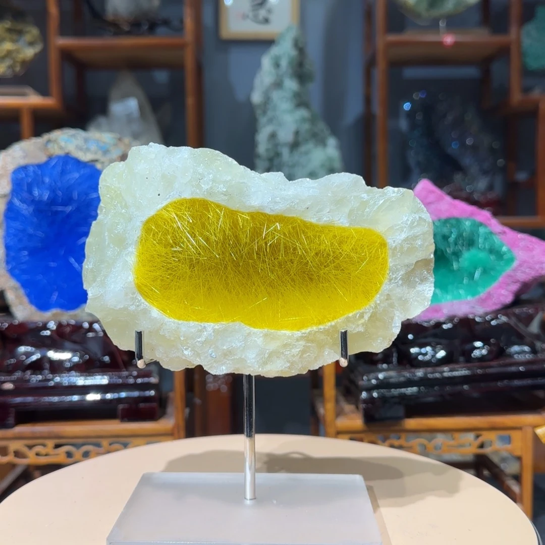 黄***)石材巴西黄晶矿物