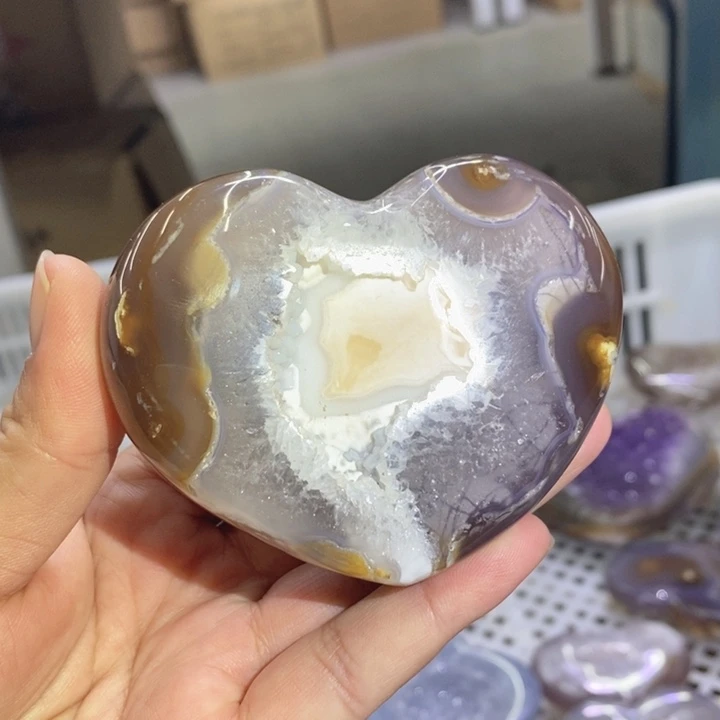 未镶嵌珠宝半成品水晶牙软爱心