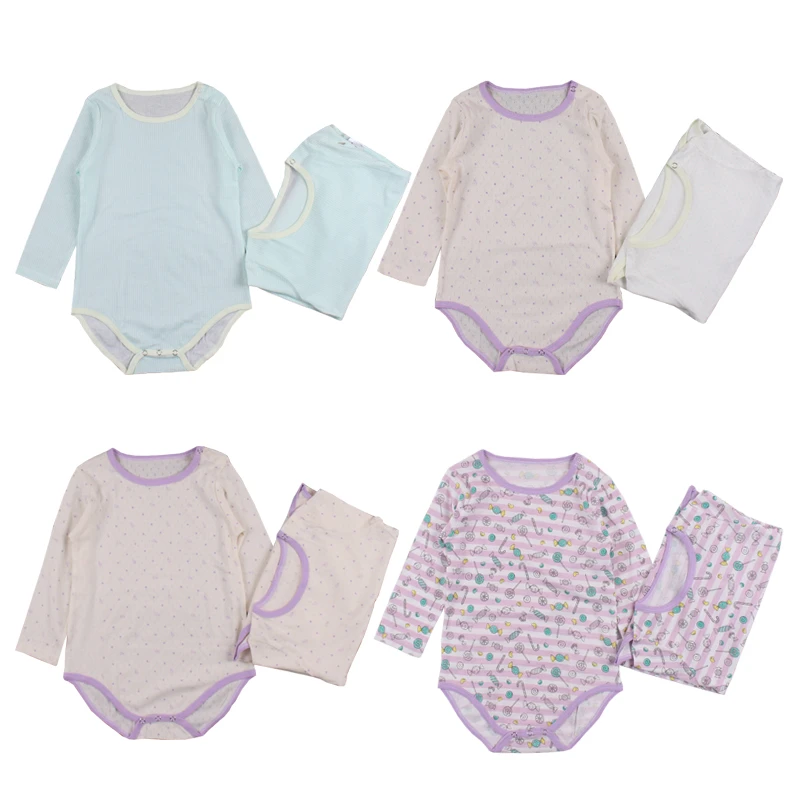 儿童爬服哈衣纯棉薄款2件装连体衣长袖婴儿宝宝印花婴童幼儿针织