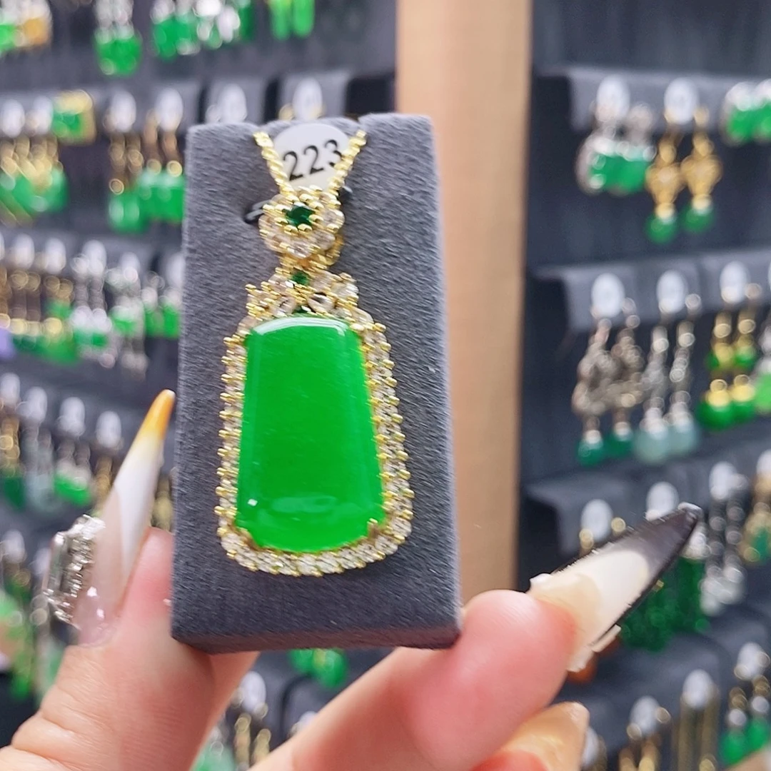 玛瑙/玉髓银S925镀金镶嵌耳钉223