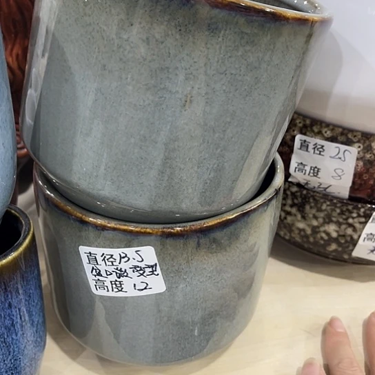 多肉绿植陶瓷花盆9.9包邮，有孔