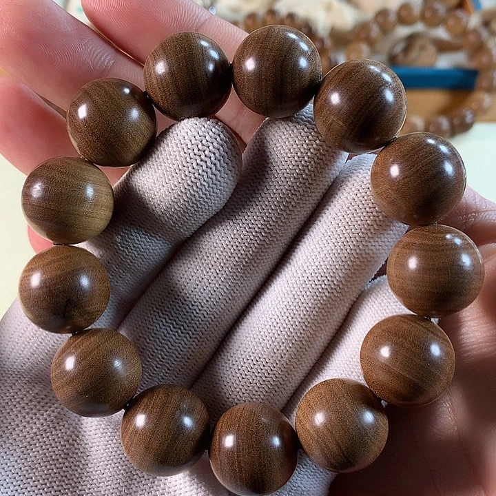 檀香木手串/手链横纹黑肉1.8奶香花香微微瑕精品福利