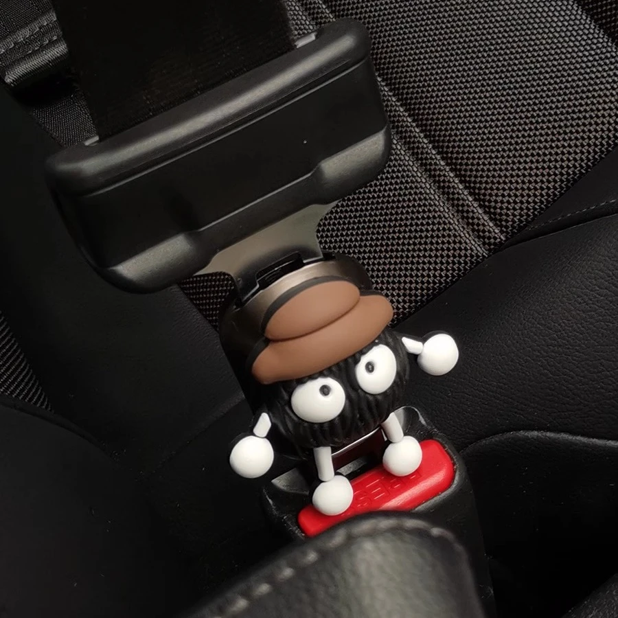 可爱煤球汽车安全戴卡扣延长固定器车载后排座椅防勒安全插带插头