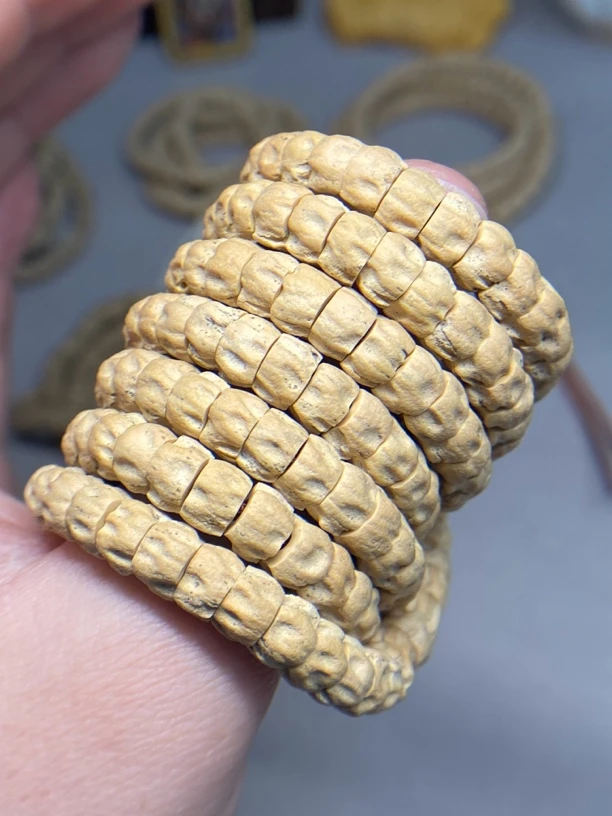 手作热振柏香玉化皮斜切6.8mm