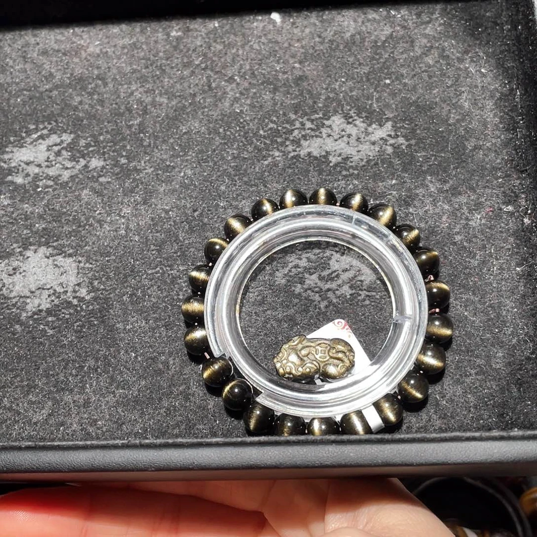 黑曜岩手链未镶嵌L*～