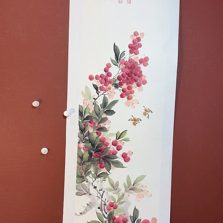 国画听兰老师花鸟