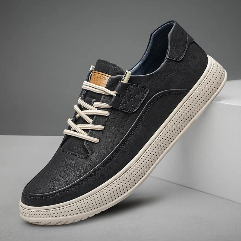 PT RICH2025新款春季真皮运动休闲鞋男板鞋时尚潮流大码温州皮鞋