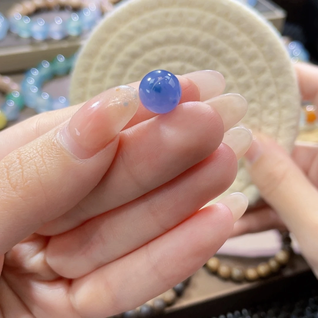 翡翠未镶嵌手链卡10.2妖紫