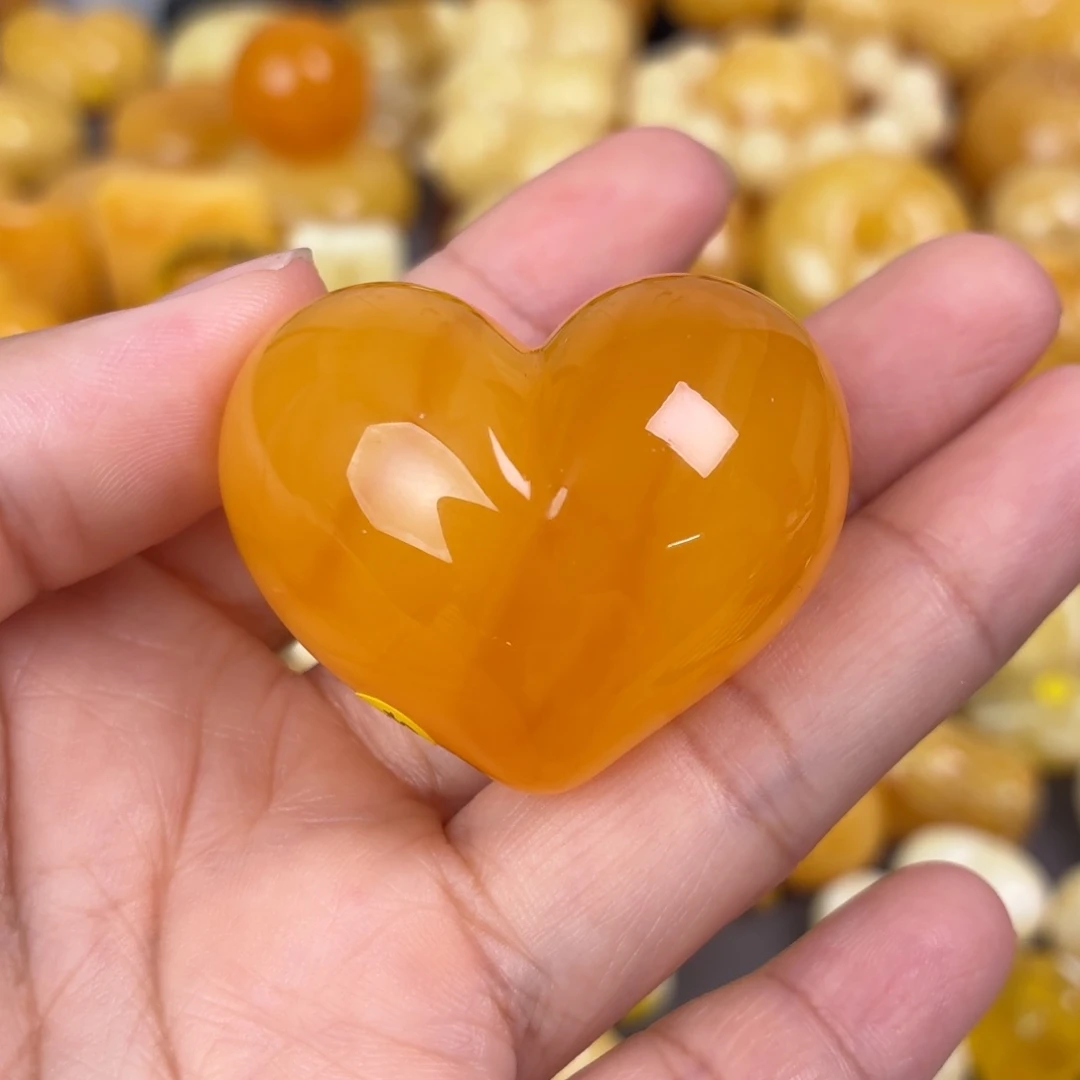 蜜蜡未镶嵌吊坠(不含链)橘红屁桃