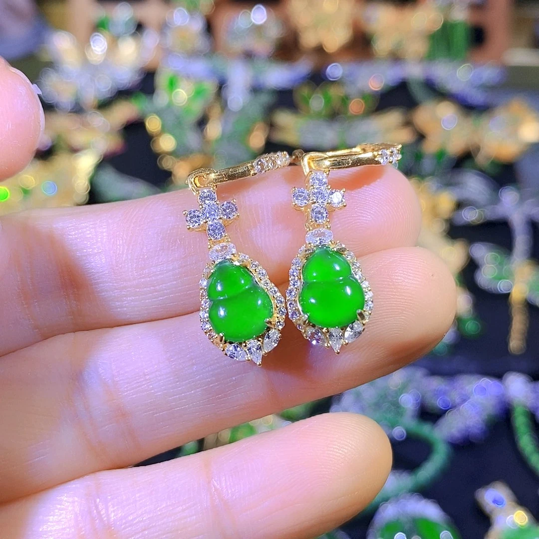 颈饰银S925镶嵌翡翠