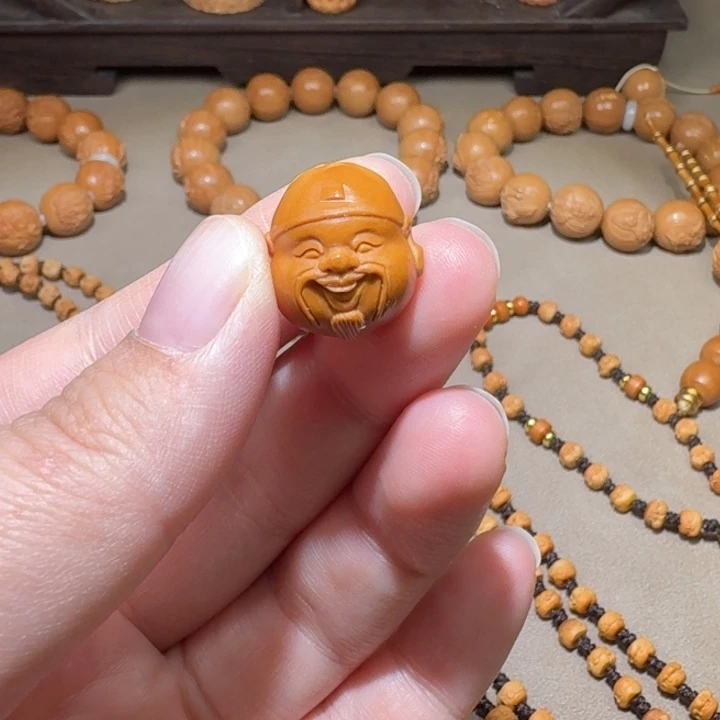 猴头核桃吊坠财神头