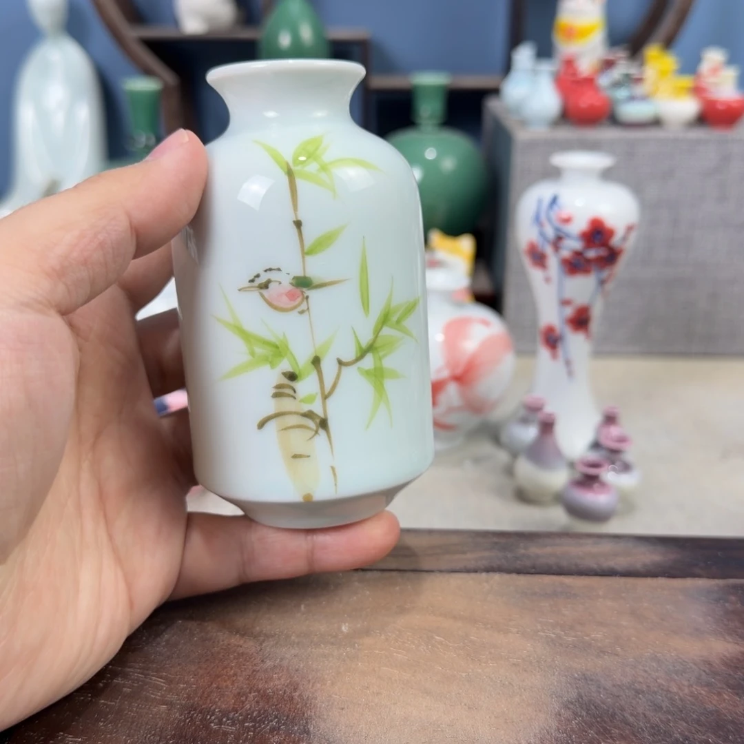 陶瓷手工小花器摆件
