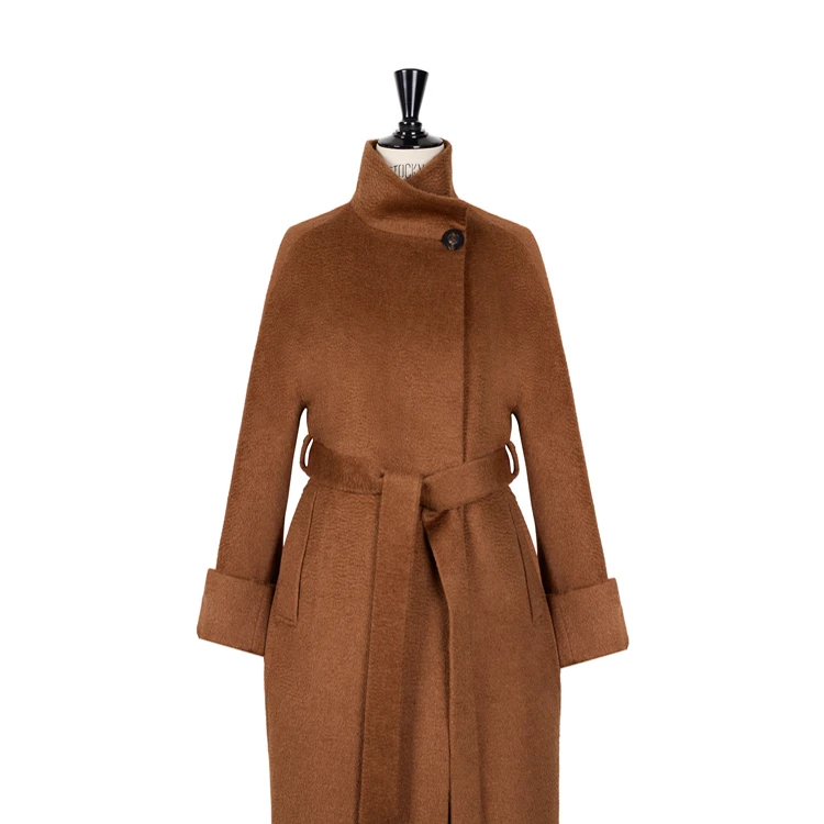 希琳【高奢品质】羊驼毛水波纹大衣CD2167667