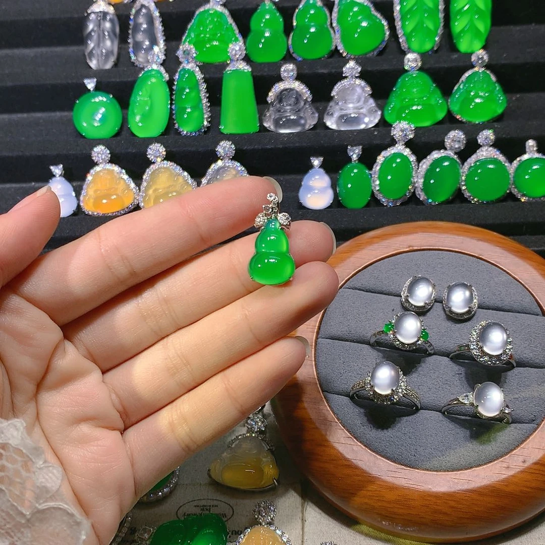 玛瑙/玉髓银S925镶嵌颈饰