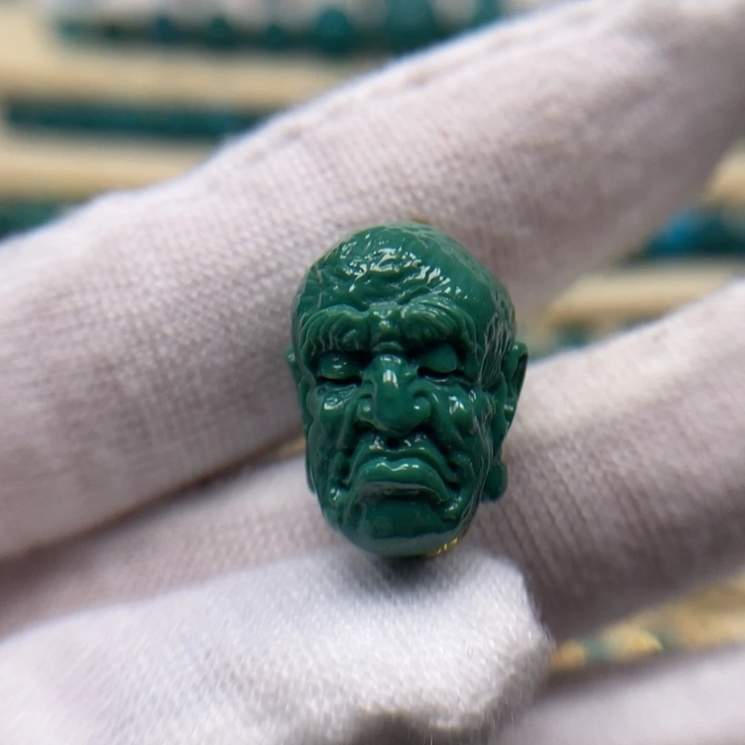 绿松石未镶嵌珠宝奇石罗汉12.5mm