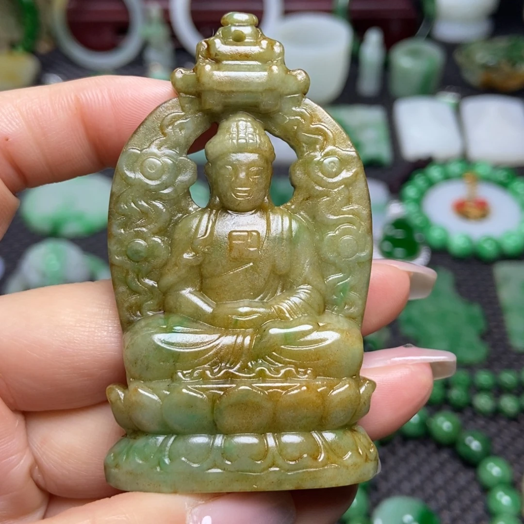 翡翠未镶嵌挂件清