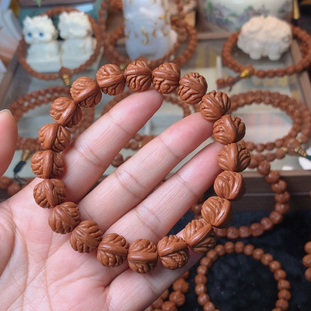 桃核吊坠金蟾手串14