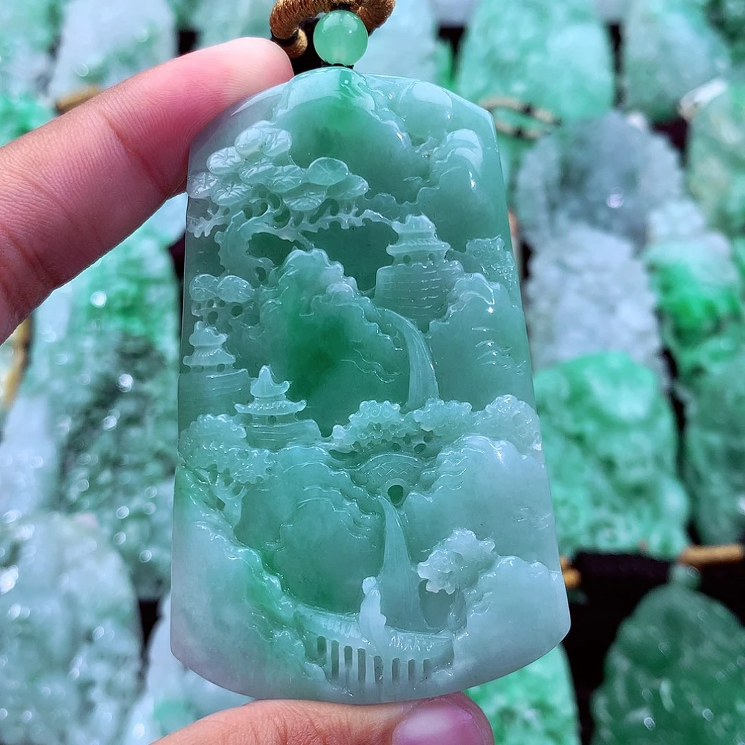 翡翠未镶嵌吊坠(不含链)