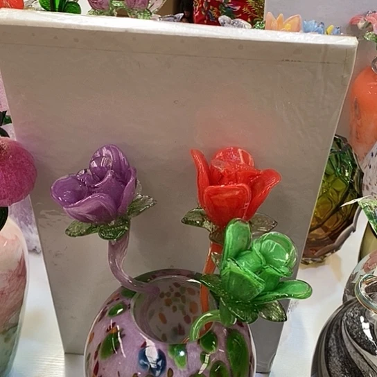 琉璃花瓶高45厘米