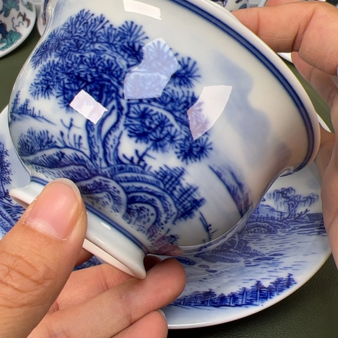 陶瓷景德镇纯手工纯手绘茶具木木44