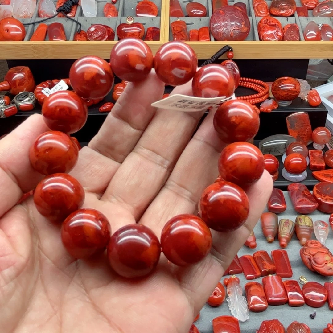 南红玛瑙手串未镶嵌糖****～