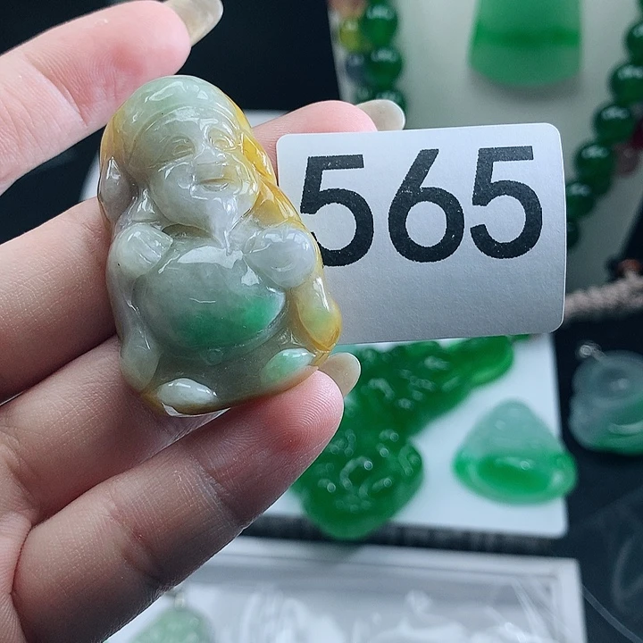 翡翠未镶嵌吊坠(赠链)