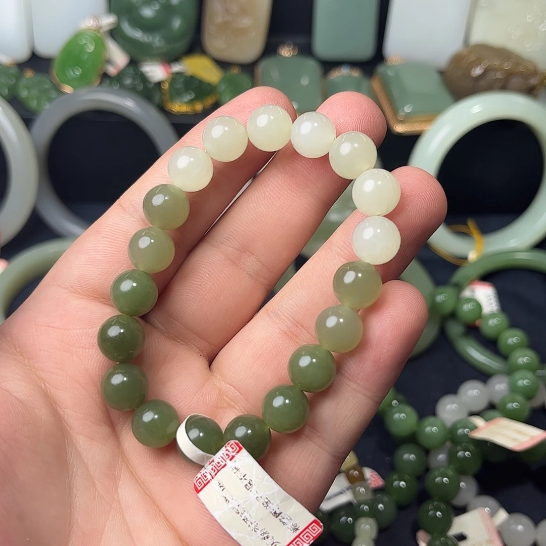 和田玉未镶嵌手链34