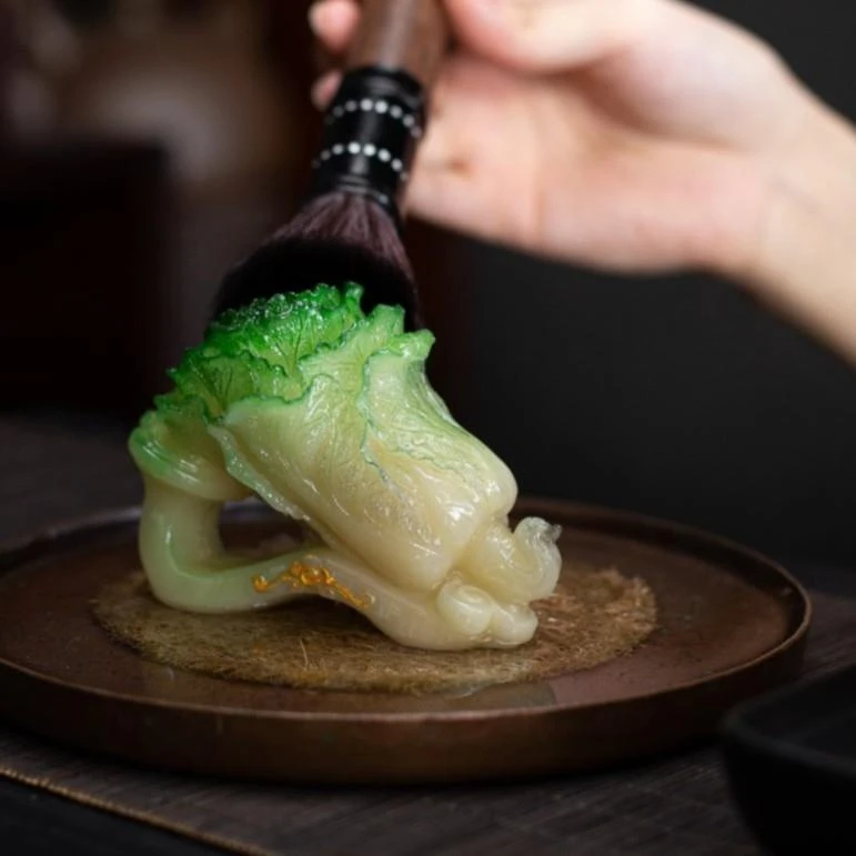 FAVMARTHA~变色白菜茶宠摆件精品可养创意个性百财茶玩茶具茶道配