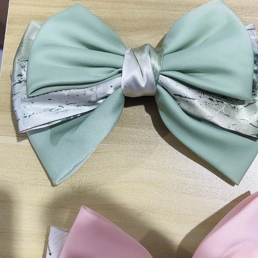 皮质铁合金蝴蝶结发夹