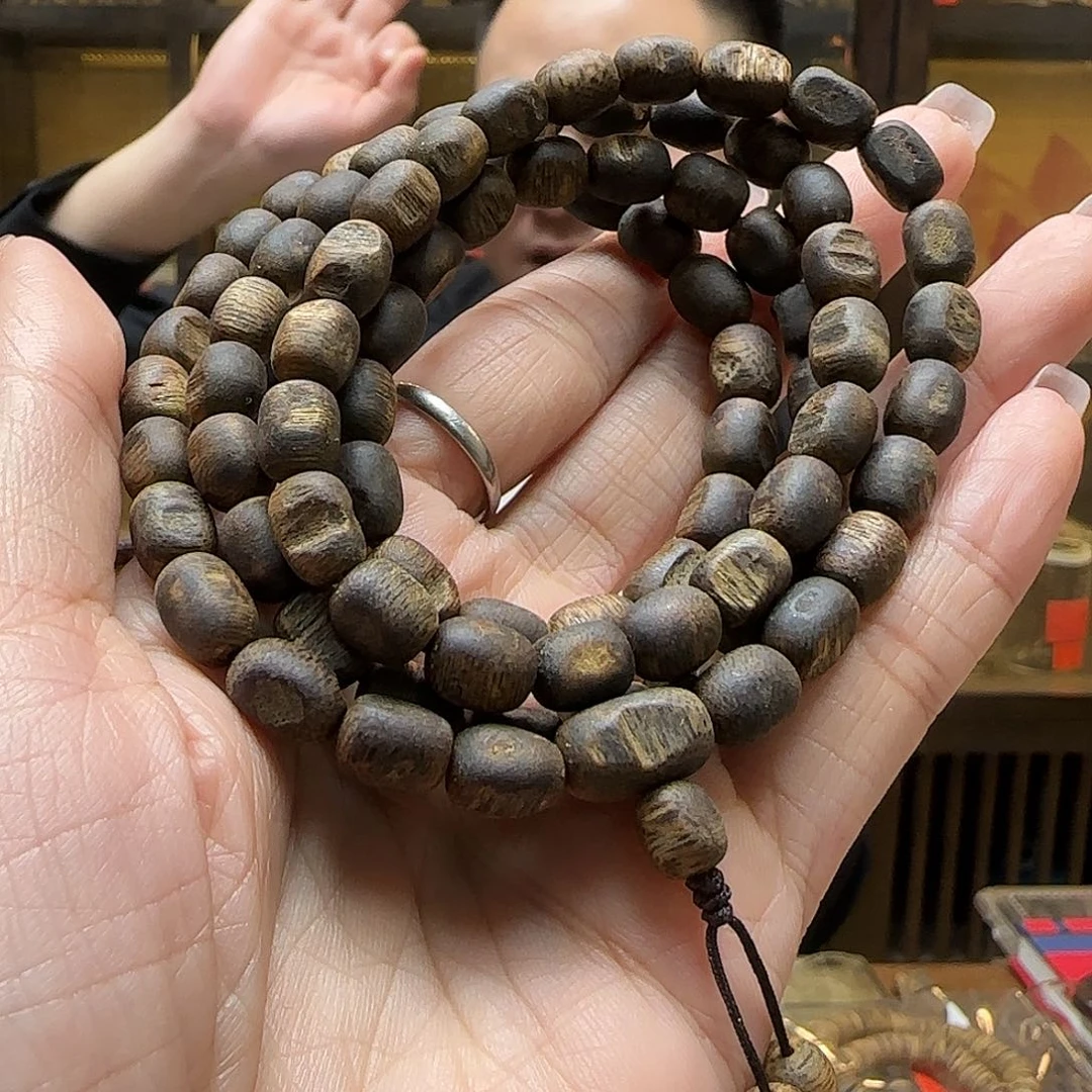 沉香手串15棋楠多圈随形 树心留疤24g+多样性发一串