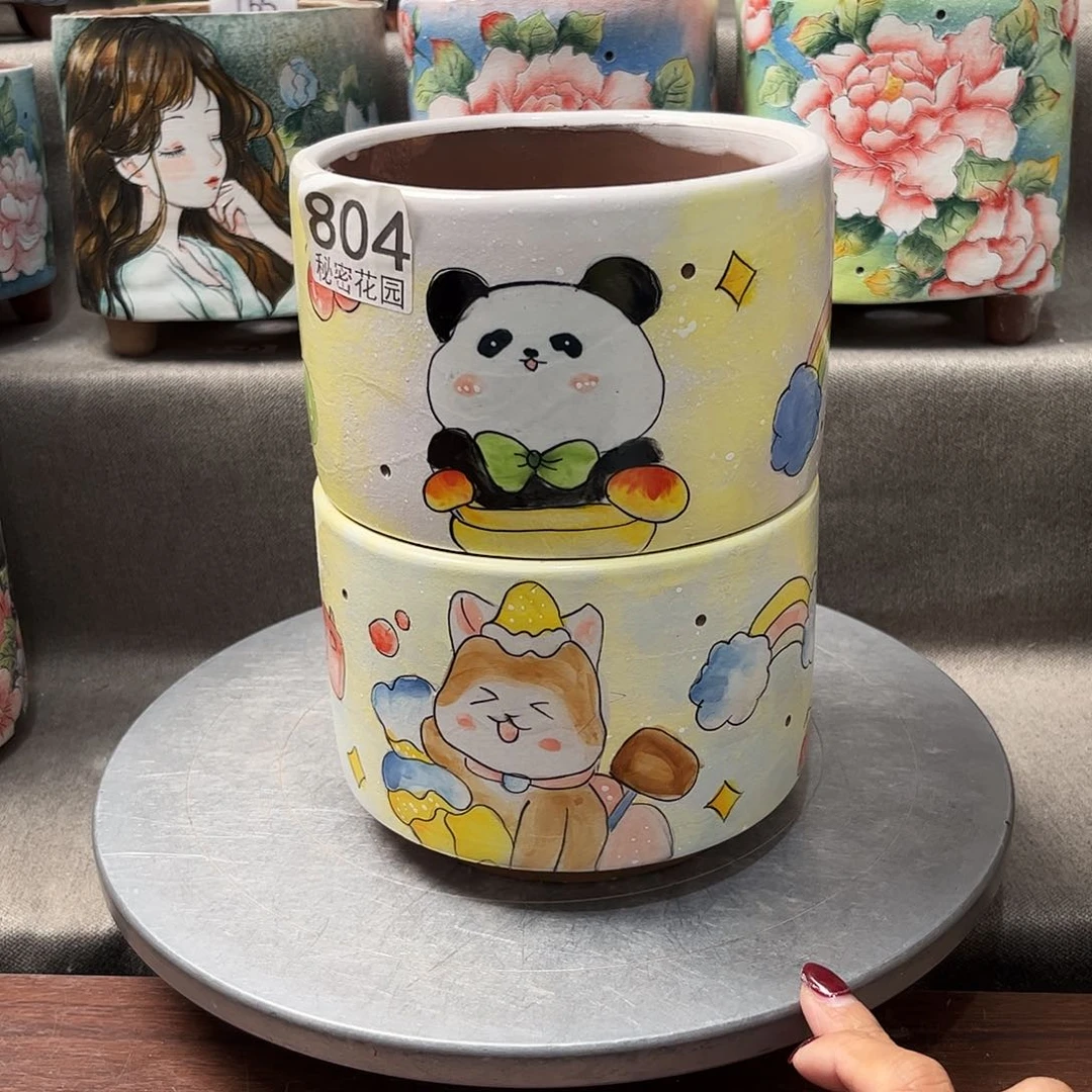 紫砂花盆两只福利