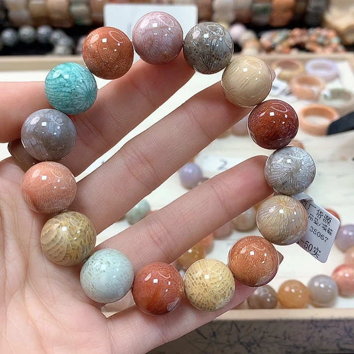 硅化珊瑚（珊瑚玉）手链未镶嵌G**a630