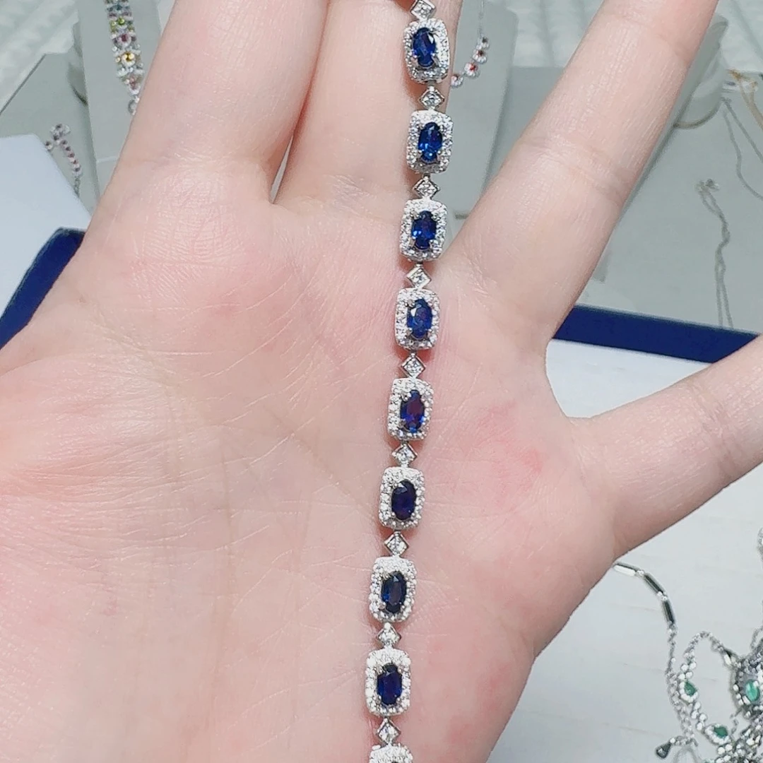 吊坠925银合成立方氧化锆手链