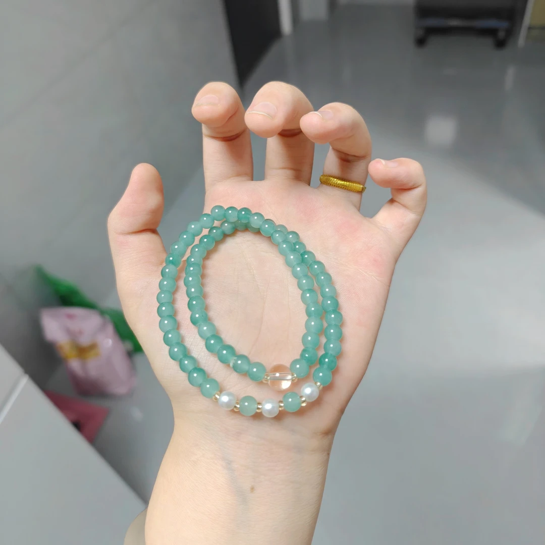 925银银制品 【静谧】双圈手串精致百搭气质设计手链 多样性发其一
