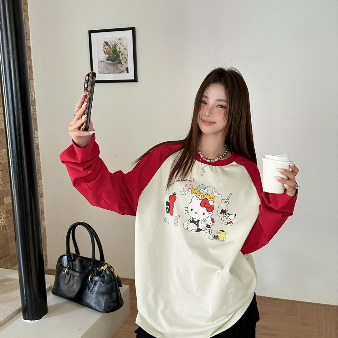 【邵邵专属】YANGHAIYANG 25AW猫猫好朋友插肩袖上衣