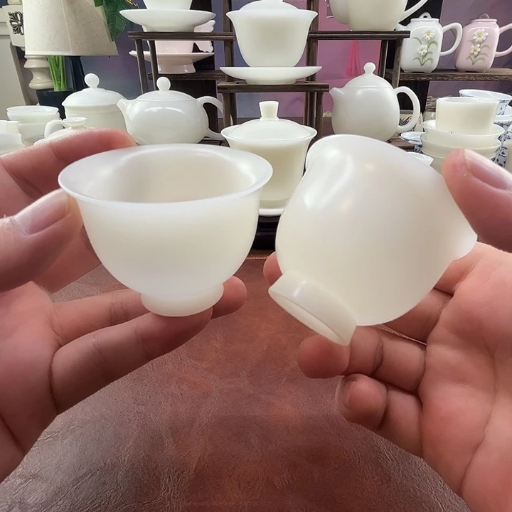 2杯: 隐唐窑/璞玉素烧自生釉65ml反口客杯