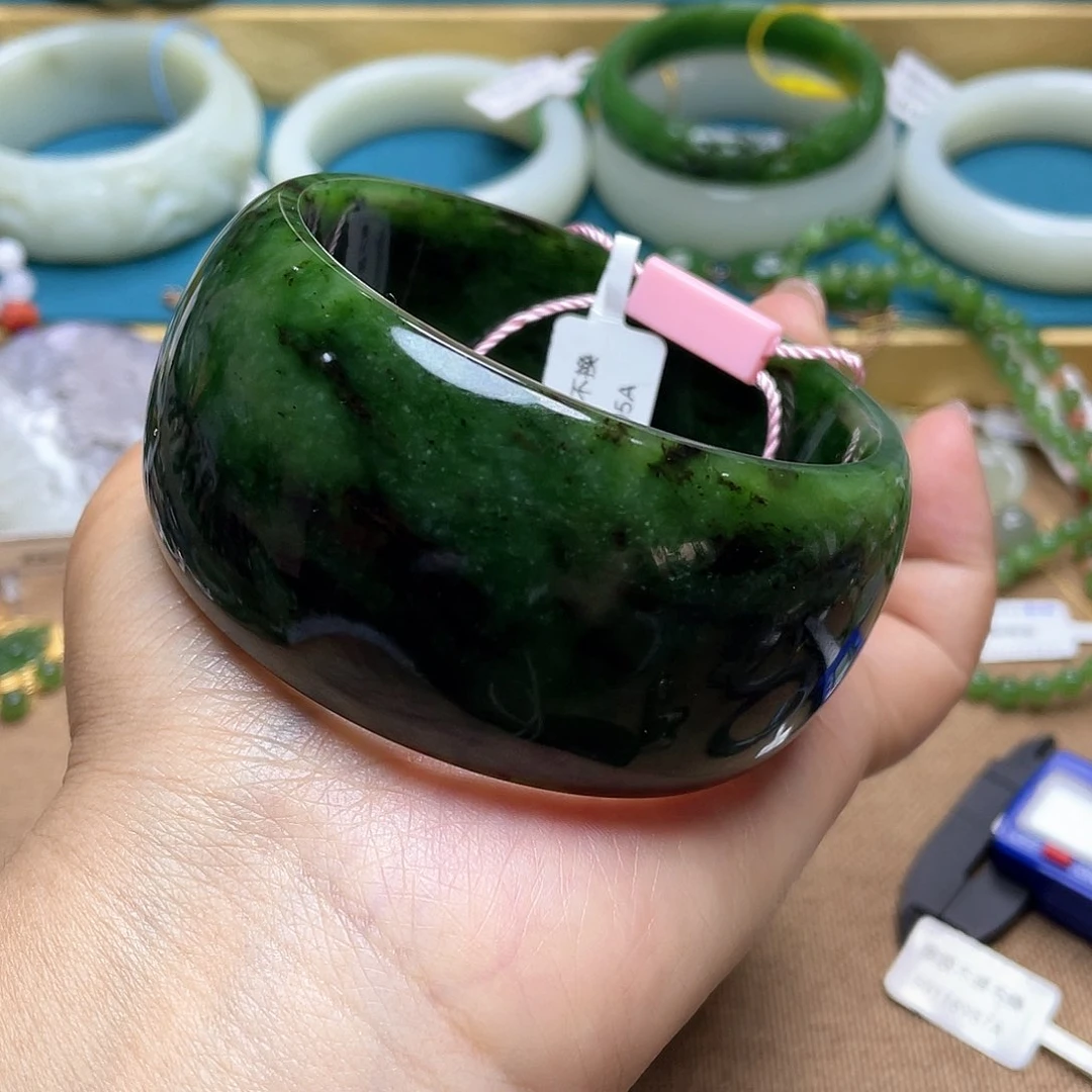 和田玉手镯64圈口106未镶嵌