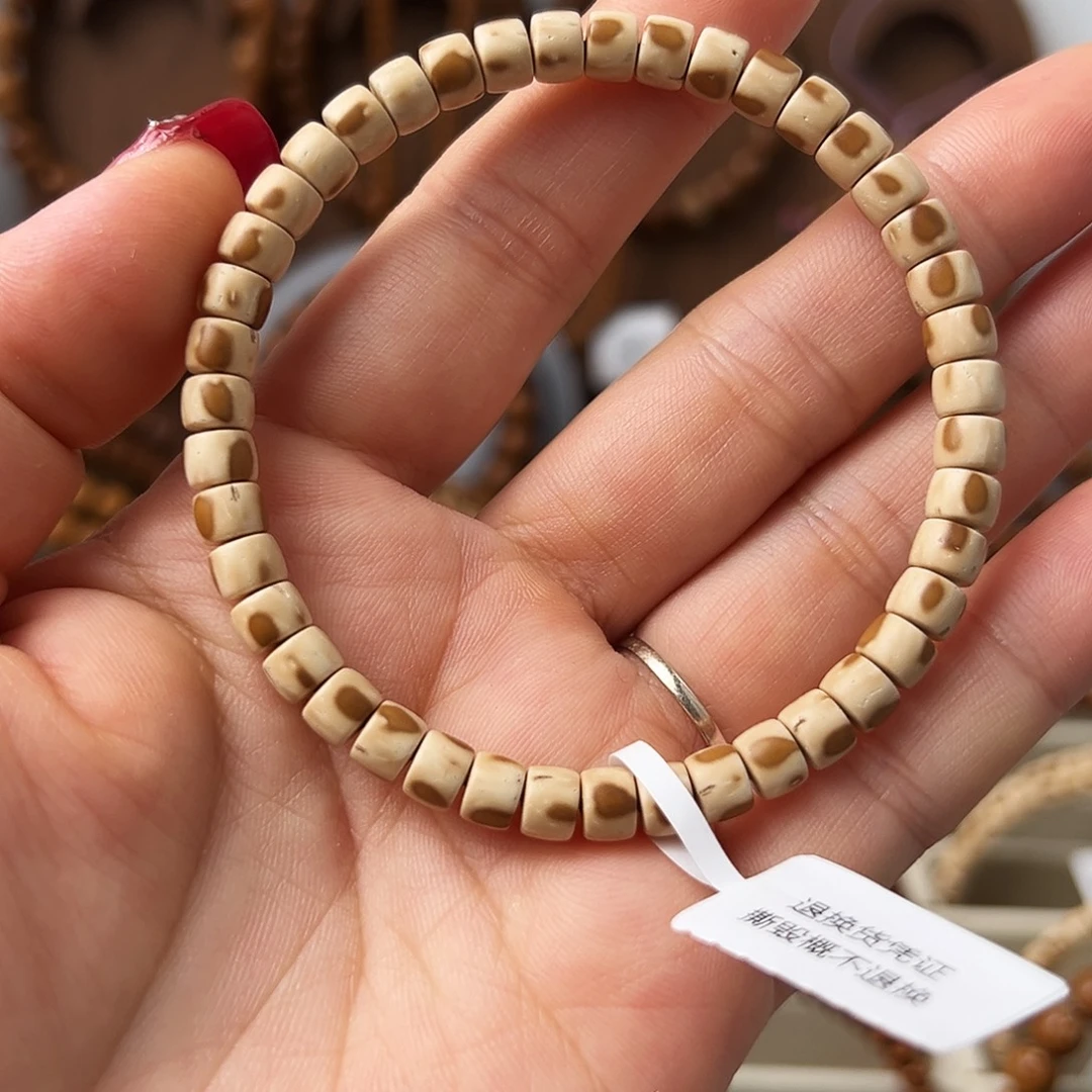 紫金鼠手串紫金鼠鼠尖纯肉白花手串瑕疵款6mm