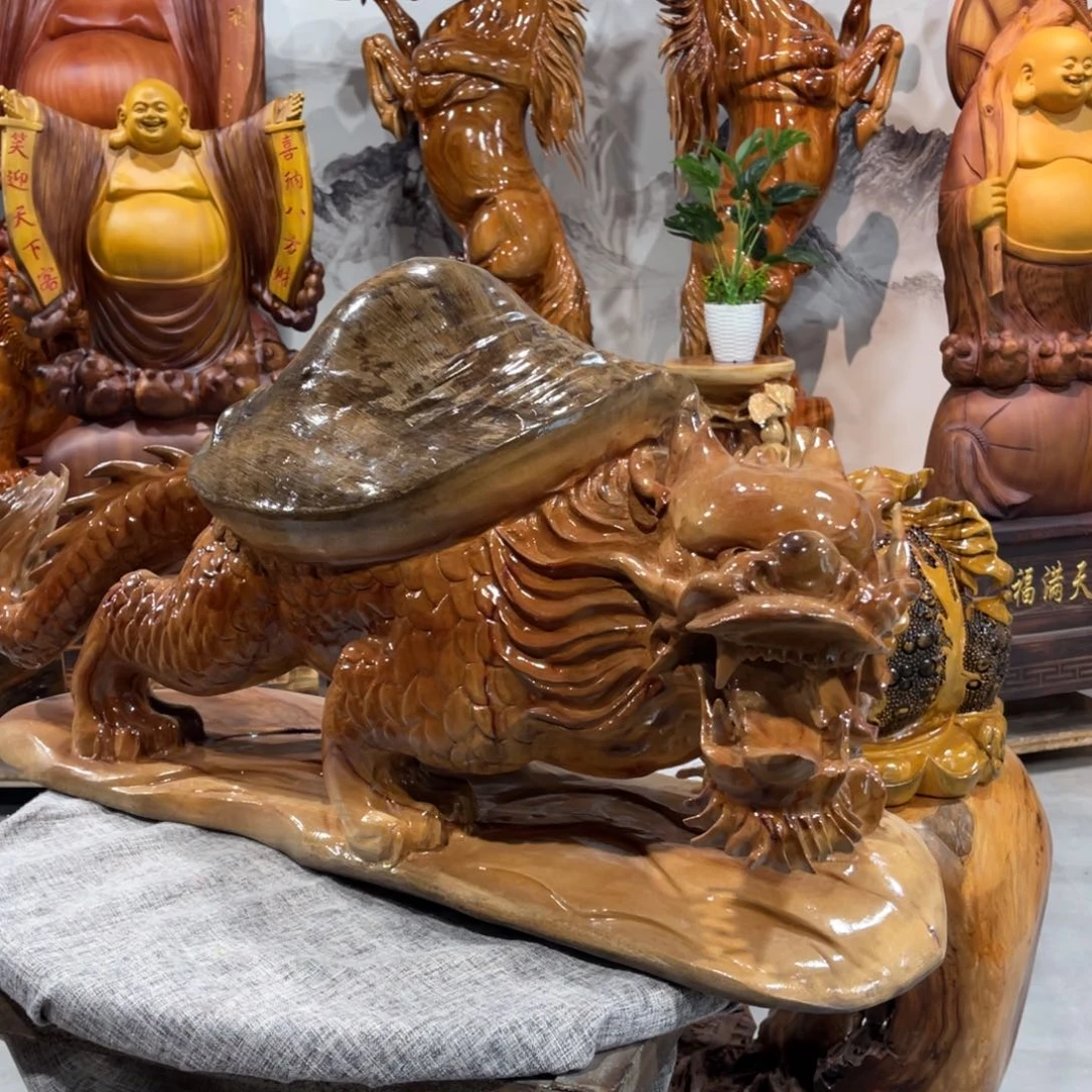 努***前香樟木香樟木手工雕刻龙龟