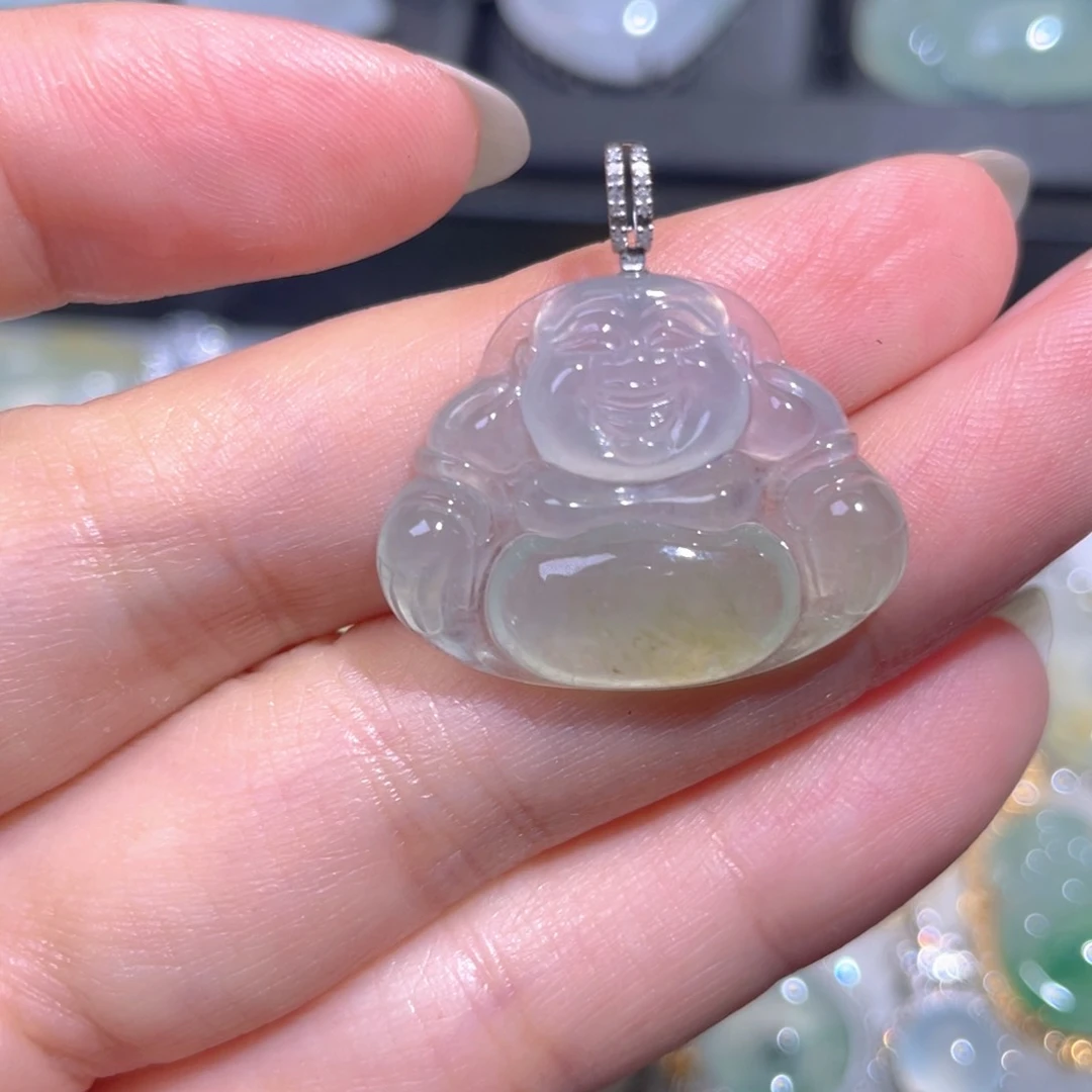 颈饰18K金镶嵌翡翠翡翠