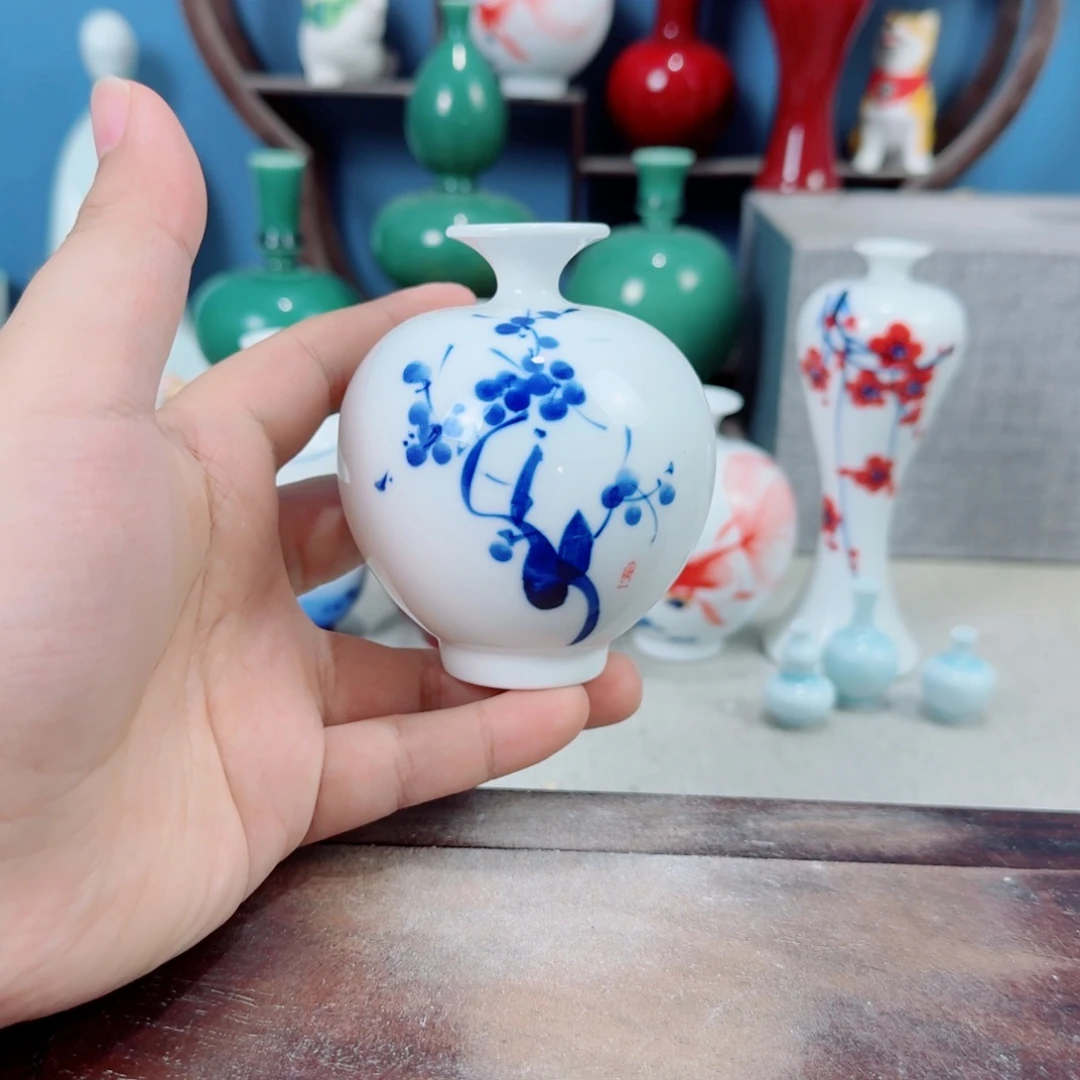 陶瓷手工小花器摆件
