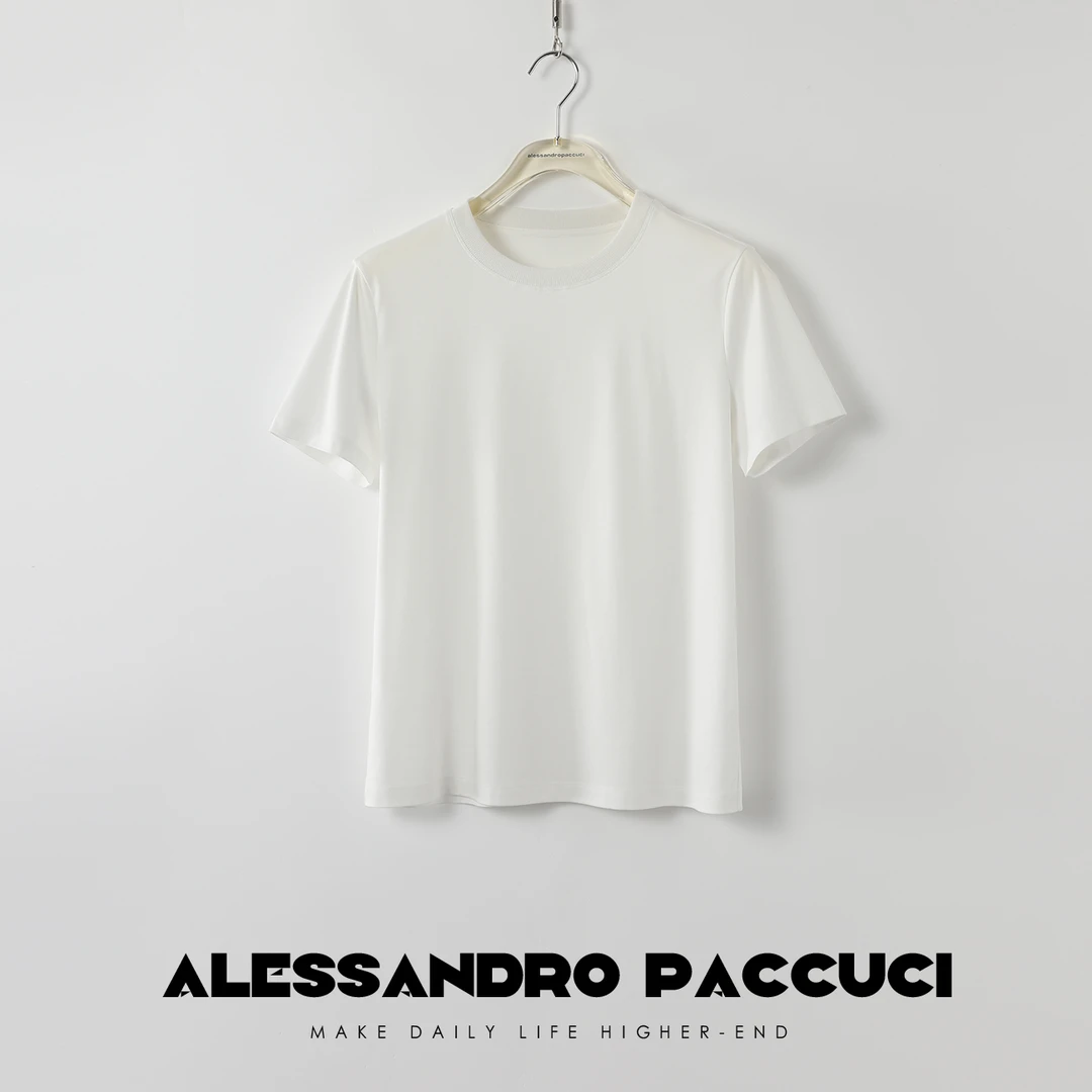 AP洛哥24679X 简约经典圆领短袖纯色圆领时尚百搭T恤女