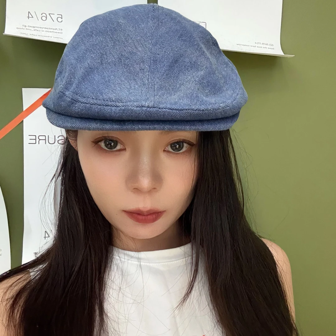MUSTKOO/玛诗杜女做旧简约鸭舌帽春夏韩版时尚小众MH-6954