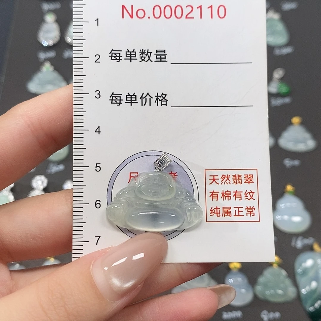 小***e翡翠18K金镶嵌颈饰