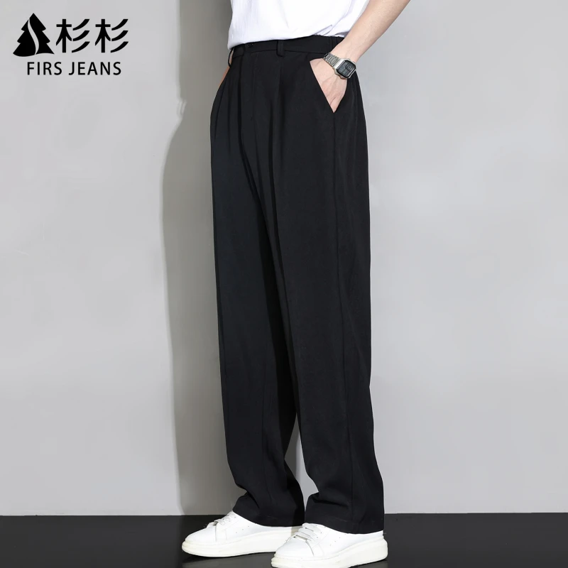FIRS JEANS杉杉夏季冰丝休闲裤男士爆款潮流西裤直筒宽松裤子男款