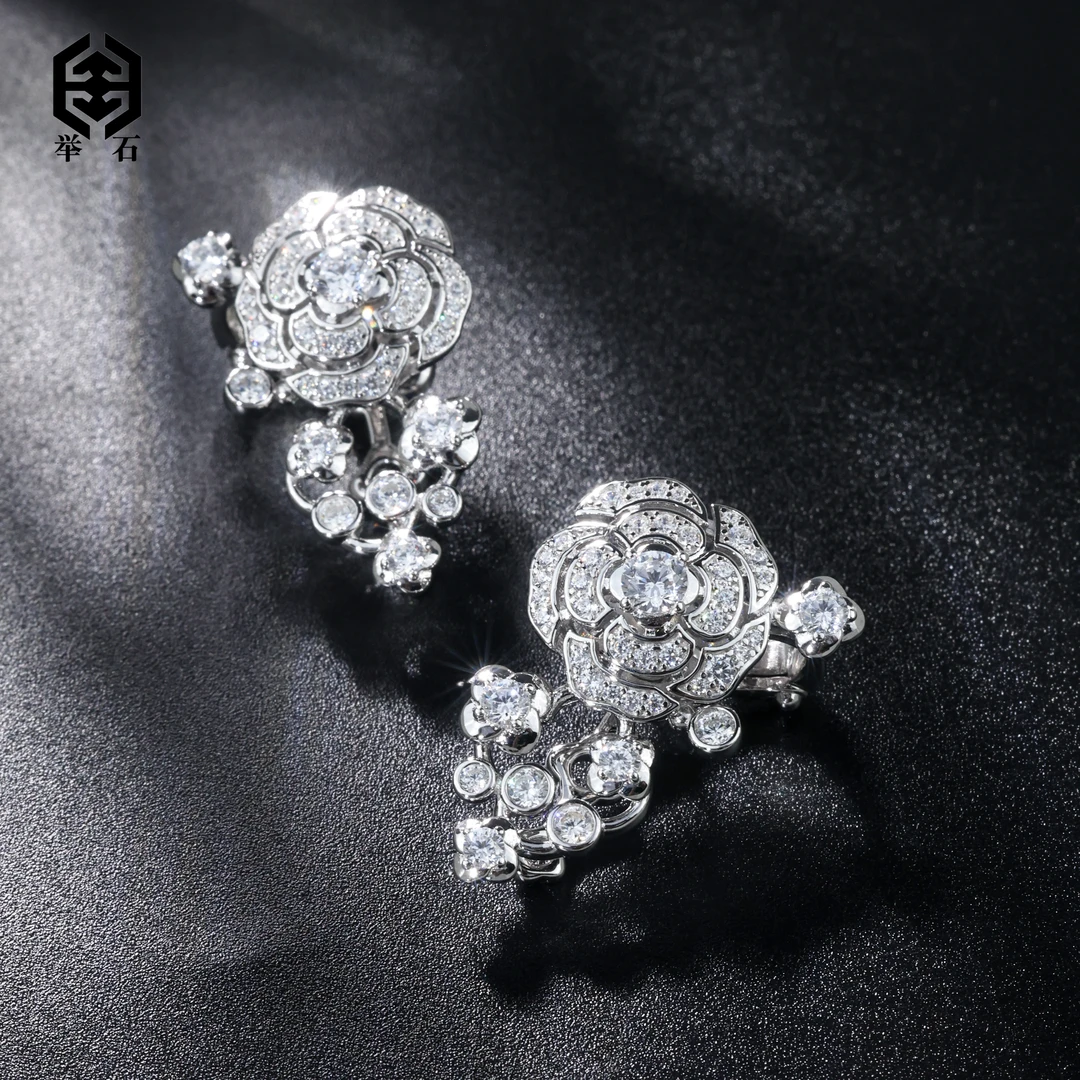 925银合成锆石银制品 【举石精选】X0529-9819-11个性耳饰（一对）Y