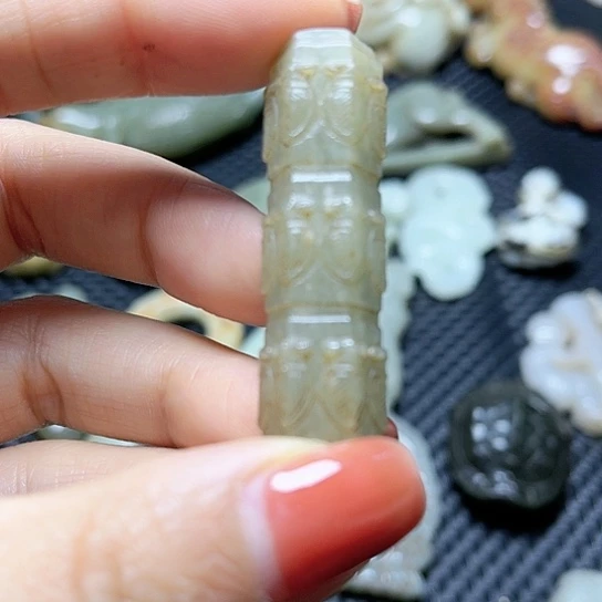 白玉菩提吊坠摆件