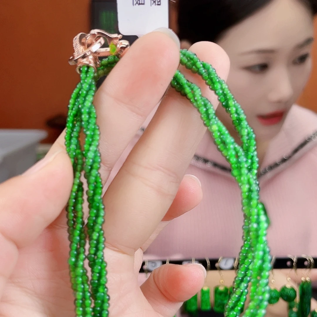 翡翠未镶嵌耳饰饰品