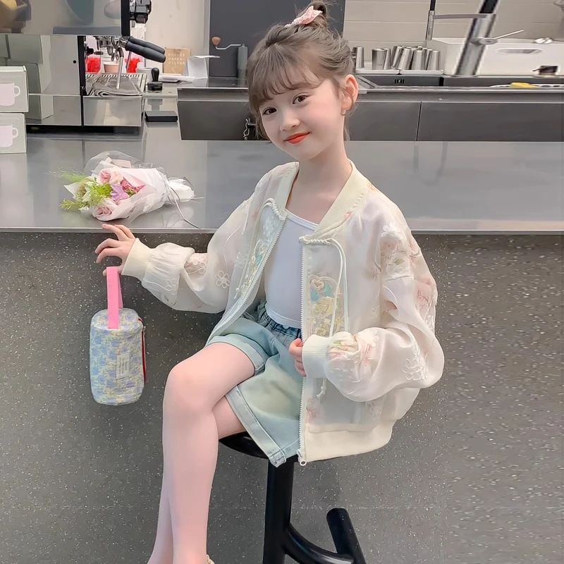 女童夏装新中式防晒衣2025新款儿童夏季防晒服民族中国风薄款外套