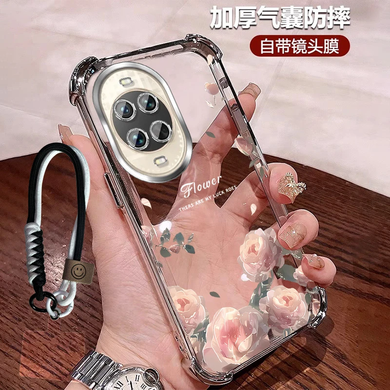 适用华为nova14手机壳防摔透明nova14pro带镜头膜nova14ultra手绳